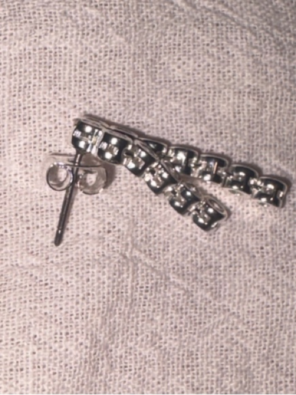 Madewell Silver Bezel Crystal Tennis Necklace & Drop Earring Set Adjustable - Picture 10 of 10